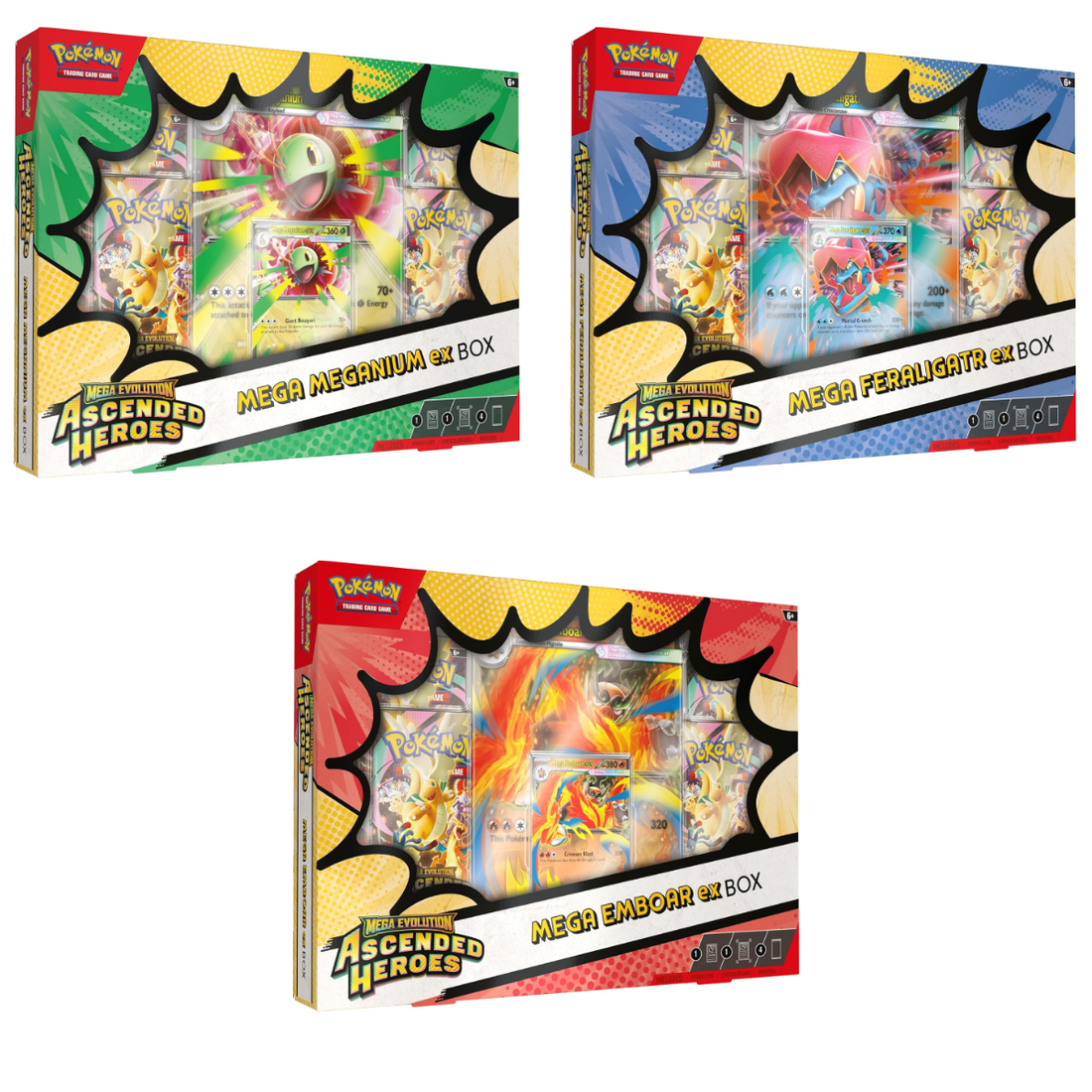Ascended Heroes: Mega Meganium/Emboar/Feraligatr ex Box | POKÉMON | English